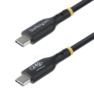 Image de StarTech.com Câble de Recharge USB C 3m, Cordon Certifié IF 24 pin (M) pour 2.0 48 V 5 A 3 m gamme puissance étendue (EPR), support Power Delivery 3,1, sans halogène, passif no