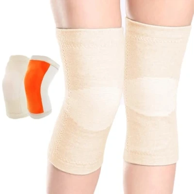 Afbeelding van 1 paar dikke kniebeschermers met warme voering, elastische kniebeschermers, thermische pijnverlichting, voor dames en heren
