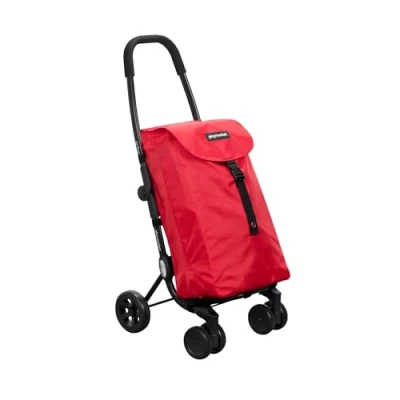 Afbeelding van Playmarket Go Four Play 46 L Boodschappentrolley Rood,Roze