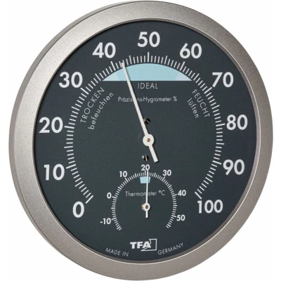 Afbeelding van TFA Dostmann 45.2043.51 Thermo en hygrometer Antraciet, Zilver