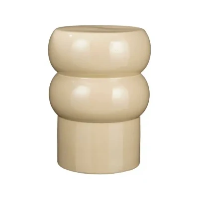Afbeelding van Vendi Bijzettafel H44 x Ø32 cm Keramiek Crème