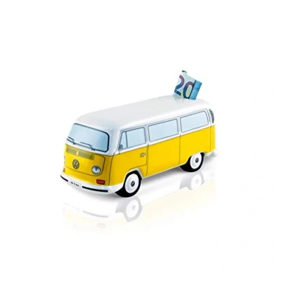 Afbeelding van BRISA VW Collection Volkswagen Piggy Spaarbox in T2 Bulli Bus design (Classic Bus/oranje)
