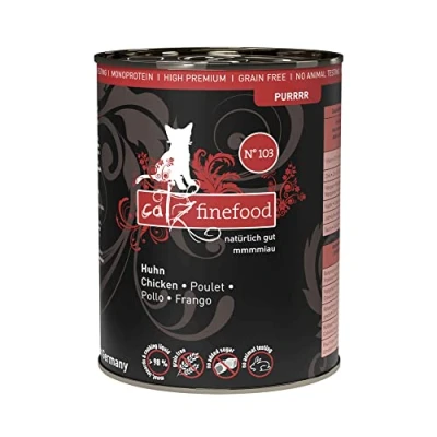 Afbeelding van catz finefood Puur Blikken 6 x 400/375 g Kattenvoer no. 103 kip (6 400 g)