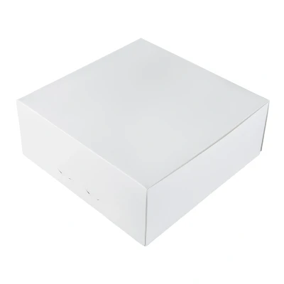 Afbeelding van Taartdoos 25x25x10cm. Wit 50st