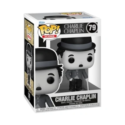 Afbeelding van Funko Pop! Icons: Charlie Chaplin Vinyl verzamelfiguur Cadeau idee Officieel product Speelgoed voor kinderen en volwassenen Movies Fans Verzamel tentoonstellingsfiguur