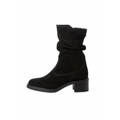 Afbeelding van Tamaris Cowboy/Bikerlaarsjes, Dames, Maat: 37, Black Leer