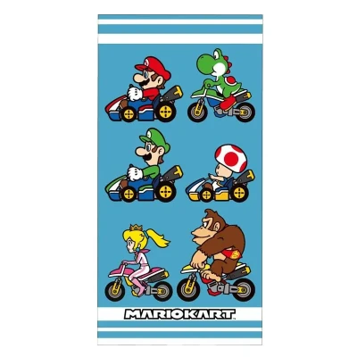 Image de Super Mario serviette de plage 70x140 cm Bleu
