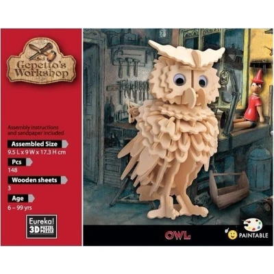 Afbeelding van Eureka 3D Puzzel Gepetto&#039;s Uil Multiplex