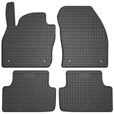 Afbeelding van M MOTOS Rubberen vloermatten voor Volkswagen T Cross vanaf 2018 Verhoog je rijcomfort met de zwarte antislip Auto ET automatten, bescherming tegen vuil