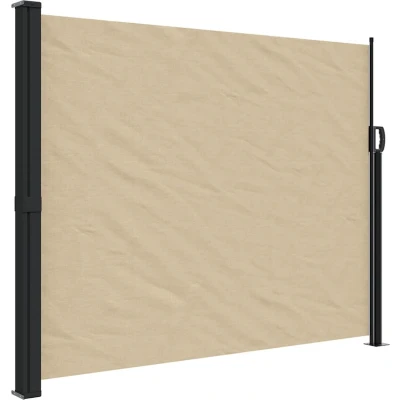 Afbeelding van Windscherm uittrekbaar 160x600 cm beige