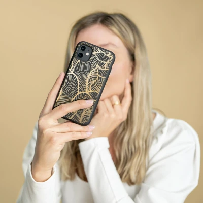 Afbeelding van iMoshion hoesje Geschikt voor Samsung Galaxy A12 Siliconen Design Goud / Zwart Golden Leopard