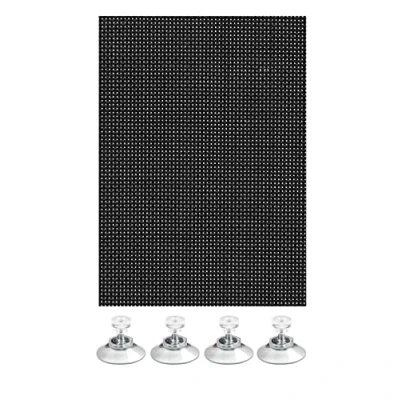 Image de GARDINIA Protection solaire flexible, Translucide, Ventouses, 60 x 120 cm, Polyester, Noir