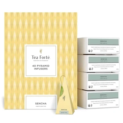 Afbeelding van Forte Sencha thee Biologische groene los pakket 40 handgemaakte piramidale infusies