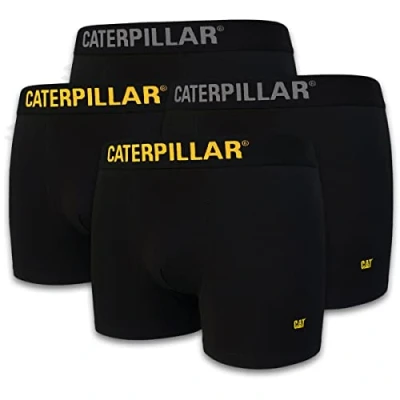 Afbeelding van CAT erpillar Set van 12 zwarte boxershorts Maat M, L, XL, XXL, XXXL, 2XL, 3XL Retro zonder etiket 4, 8 stuks, zwart.