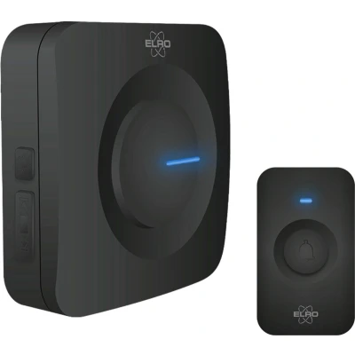 Afbeelding van Draadloze deurbel ELRO (Met ontvanger, 300 meter, 110 dB, LED indicator, Zwart)