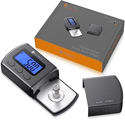 Afbeelding van Neoteck Digitale Draaitafel Stylus Force Scale Gauge 0,01 g/5,00 g Blauw LCD Achtergrondverlichting voor Tonearm Phono Cartridge