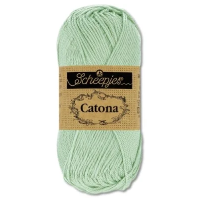 Afbeelding van Frida&#039;s Wollhaus Scheepjes Catona Amigurumi breiwol, 100% katoen, 10 g, 113 kleuren (402, zilvergroen)