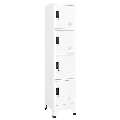 Afbeelding van vidaXL Lockerkast 38x45x180 cm staal wit
