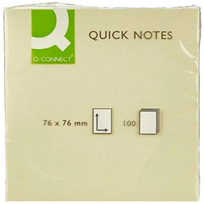 Afbeelding van Q CONNECT Quick Notes, ft 76 x mm, 100 vel, geel