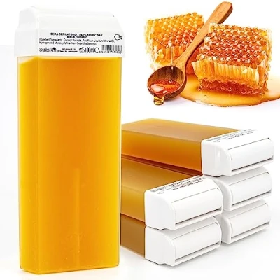 Afbeelding van LALILL Wax Cartridge 100 ml x 6 Roll On Ontharing, navulverpakking voor ontharing honingpatronen navulverpakkingen Honey