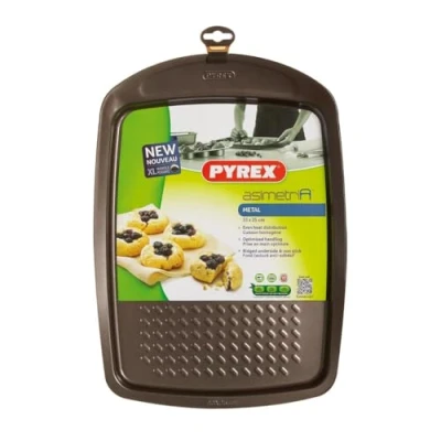 Image de Pyrex 4937293 Asimetria Plaque À  Pâtisserie Tole/Peinte Noir 39,3 X 27,8 3,3 Cm