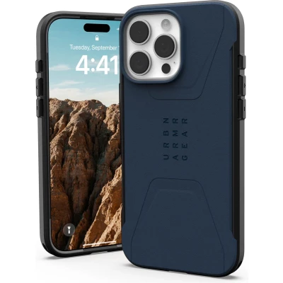 Afbeelding van Urban Armor Gear Monarch Pro Hoesje geschikt voor Apple iPhone 16 Max Compatibel met MagSafe Back Cover Blauw