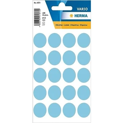 Afbeelding van Huismerk Herma 1873 Etiket Rond 19mm Blauw Pakje met 5 velletjes stickers