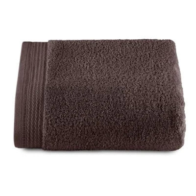 Image de RIZO Top Towel Lot de 1 serviette douche Serviettes bain 100% coton peigné 600 g/m² Dimensions 70 x 140 cm Marron