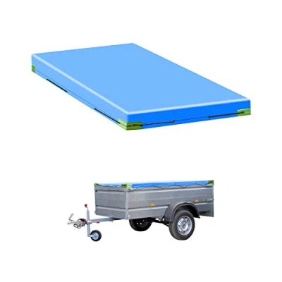Afbeelding van QWORK® Aanhangerzeil met zeiltouw, 209 x 115 10 cm, materiaal PVC 420D, versterkt, voor aanhangers van auto&#039;s 750 kg