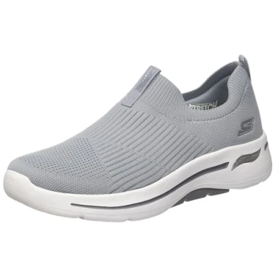 Afbeelding van Skechers Go Walk Arch Fit Iconic, damessneakers, grijs.