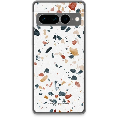 Afbeelding van Case Company® hoesje geschikt voor Google Pixel 7 Pro Terrazzo N4 Soft Cover Telefoonhoesje Bescherming aan alle Kanten en Schermrand
