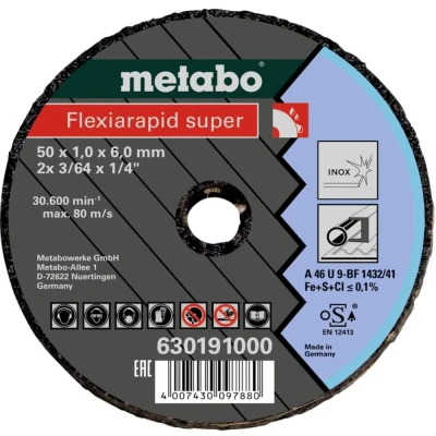 Afbeelding van METABO 630191000 Snijschijf, haakse slijper 50 1 30600