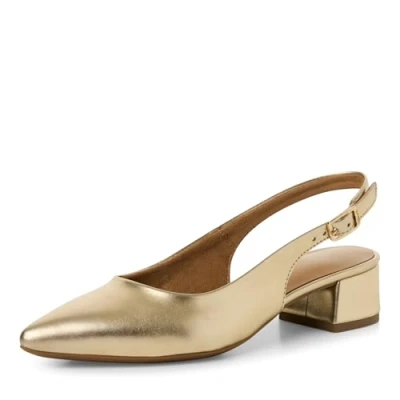 Afbeelding van Tamaris Sling Klassieke pumps, Dames, Maat: 37, Light gold met Kunststof