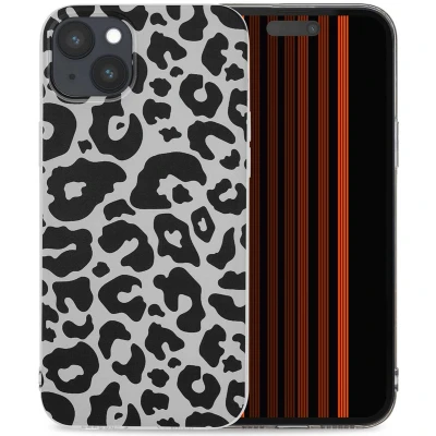 Afbeelding van iMoshion hoesje Geschikt voor iPhone 15 Plus Siliconen Design Goud / Leopard Transparent