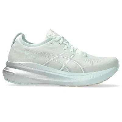 Afbeelding van Asics Gelkayano 31 Hardloopschoenen voor op de weg, Dames, Maat: 39, Pure aqua/pure silver Textiel/ synthetisch