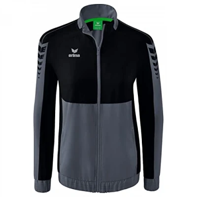Afbeelding van Erima Six Wings presentatiejack dames slate grey/zwart