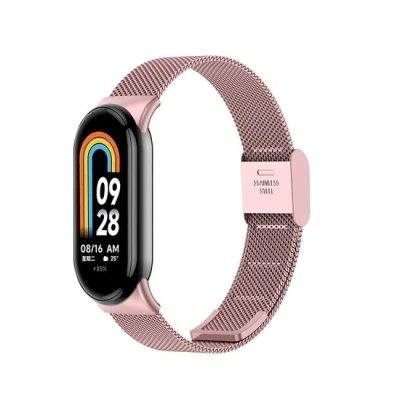 Afbeelding van Milanese bandje Rosé goud Xiaomi Smart band 8 RVS
