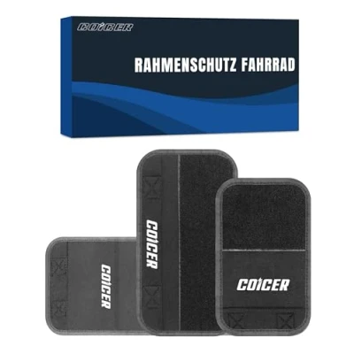 Afbeelding van COICER Fietsframe Bescherming Transport Set van 3 Transportbescherming geschikt voor Thule fietsendragers, carbon framebescherming, accessoires bevestiging e bike framebescherming (M, L, XL)