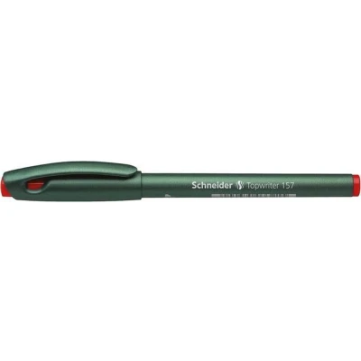 Afbeelding van fineliner Schneider Topwriter 157 0,8 mm rood doos met 10 stuks