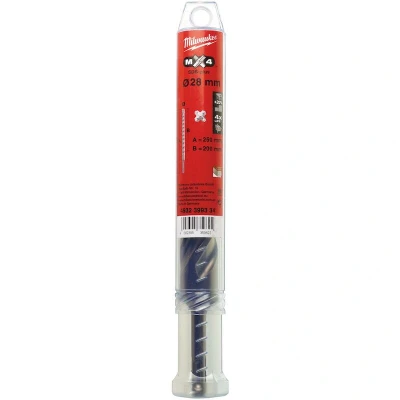 Afbeelding van MILWAUKEE 4932399334 SDS Plus MX4 hamerboor 4 spiraals 28x250mm