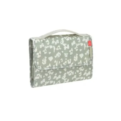 Afbeelding van LÄSSIG Sac à langer pour bébé avec matelas et compartiment lingettes humides, les déplacements, taille XL, motif léopard kaki clair