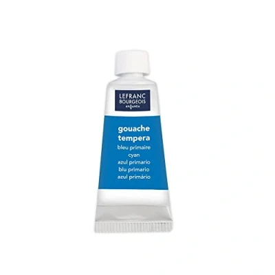Image de Tube De Peinture Gouache 20 Ml Bleu Primaire Lefranc Bourgeois