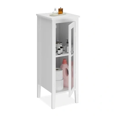Afbeelding van badkamerkast 81 x 30 33 cm 2 vakken op pootjes wit
