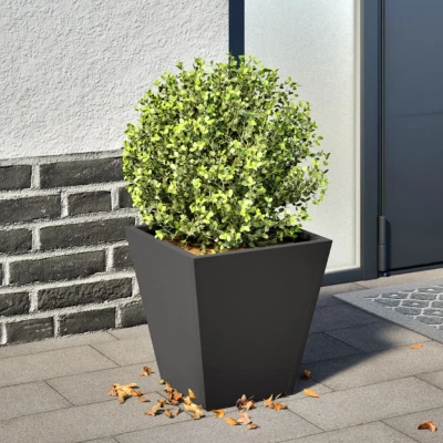 Afbeelding van vidaXL Plantenbak 30x30x30 cm staal zwart