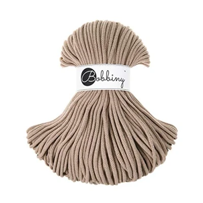 Afbeelding van Bobbiny Hoogwaardige koorden, 5 mm, 100 m, 100% katoen (zand)