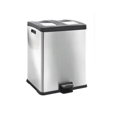 Afbeelding van Eko Rejoice pedaalemmer 2 x 30 liter mat RVS