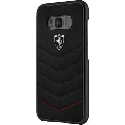 Afbeelding van Samsung Galaxy S8+ hoesje Ferrari Zwart Leer