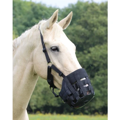 Image de Shires Muselière Anti Coliques Confort Noir Full