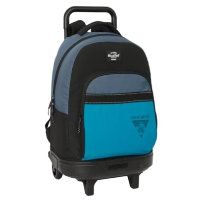 Afbeelding van Schoolrugzak met Wielen BlackFit8 California Blauw Zwart 33 x 45 22 cm