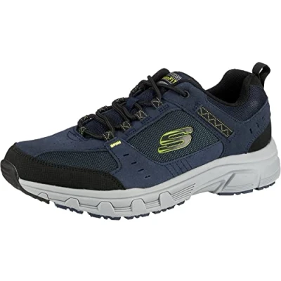 Afbeelding van Skechers OAK Canyon Sneakers laag, Heren, Maat: 48.5, Navy/lime Leer en textiel
